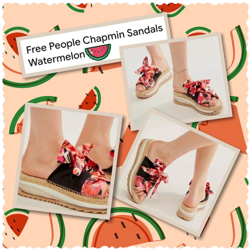 Free People Chapmin Sandals in Black and Pink